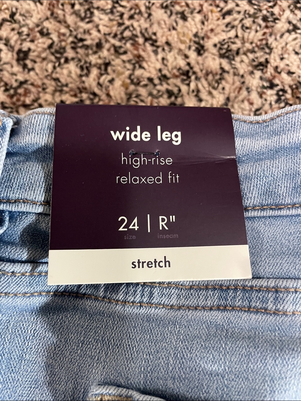 Ava & Viv Wide Leg High Rise Super Stretch Plus Size Blue Denim Jeans NEW - Picture 8 of 9